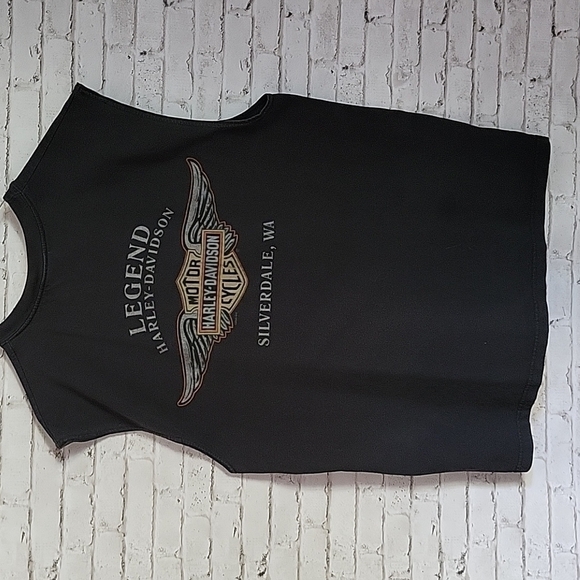 Harley-Davidson, Men's Poker Hold 'em, Sleeveless Black Shirt, 2006, Size Large - Picture 5 of 8